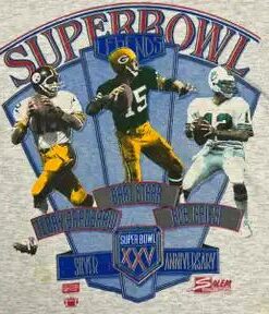 Vintage Style 1990 Superbowl T-Shirt Sweatshirt Pullover Hoodie Reprinted Full Color Full Size Gift for NFL Fans