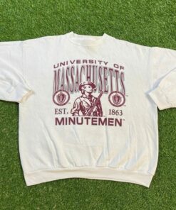 Vintage Style 1990s University of Massachusetts Minutemen Crewneck Sweatshirt, Vintage Style 90s Shirt, Gift For Her, Gift For Her