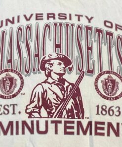 Vintage Style 1990s University of Massachusetts Minutemen Crewneck Sweatshirt, Vintage Style 90s Shirt, Gift For Her, Gift For Her