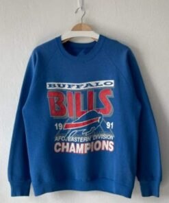 Vintage Style 1991 Buffalo Bills AFC Champions Football Sweatshirt Hoodie Shirt
