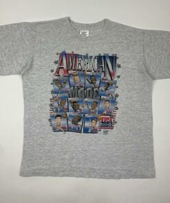 Vintage Style 1992 Usa Basketball Dream Team Caricature T-Shirt Sweatshirt Pullover Hoodie Reprinted Full Color Full Size Gift for BNA Fans