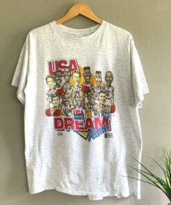 Vintage Style 1992 Usa Olympic Dream Team Tshirt Hoodie Sweatshirt Full Size Full Color Gift for Usa Olympics Fans