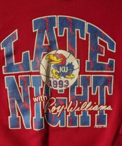 Vintage Style 1993 Kansas University KU Late Night with Roy Williams Sweatshirt, Kansas Shirt, Vintage Style 90s Shirt, Gift For Her, Gift For Him