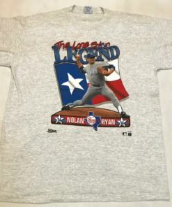 Vintage Style 1993 MLB Nolan Ryan Texas Rangers T Shirt Hoodie Sweatshirt Full Size Full Color