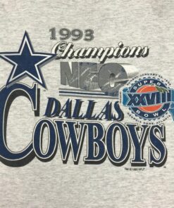 Vintage Style 1993 NFC Dallas Cowboys Super Bowl Champions T-shirt Printed Spell Out Big Logo Graphic, Hoodie, Sweatshirt Gifts for Fans