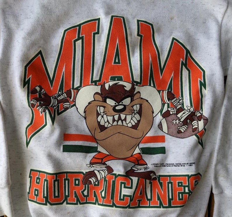 Vintage Style 1993 University of Miami Hurricanes Football Sweatshirt, Vintage Style 90s Shirt, Miami Hurricanes Sweater, Hoodie Gift For Her, Gift For Him