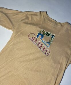 Vintage Style 80's #1 Grandpa Graphic Tan Single Stitch Usa T-Shirt Sweatshirt Pullover Hoodie Reprinted Full Color Full Size