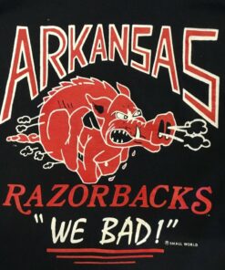 Vintage Style 80s Arkansas Razorbacks "We Bad!" T-Shirt, Arkansas Razorbacks hoodie, Arkansas Razorbacks Sweater, Gift for Her, Gift For Him