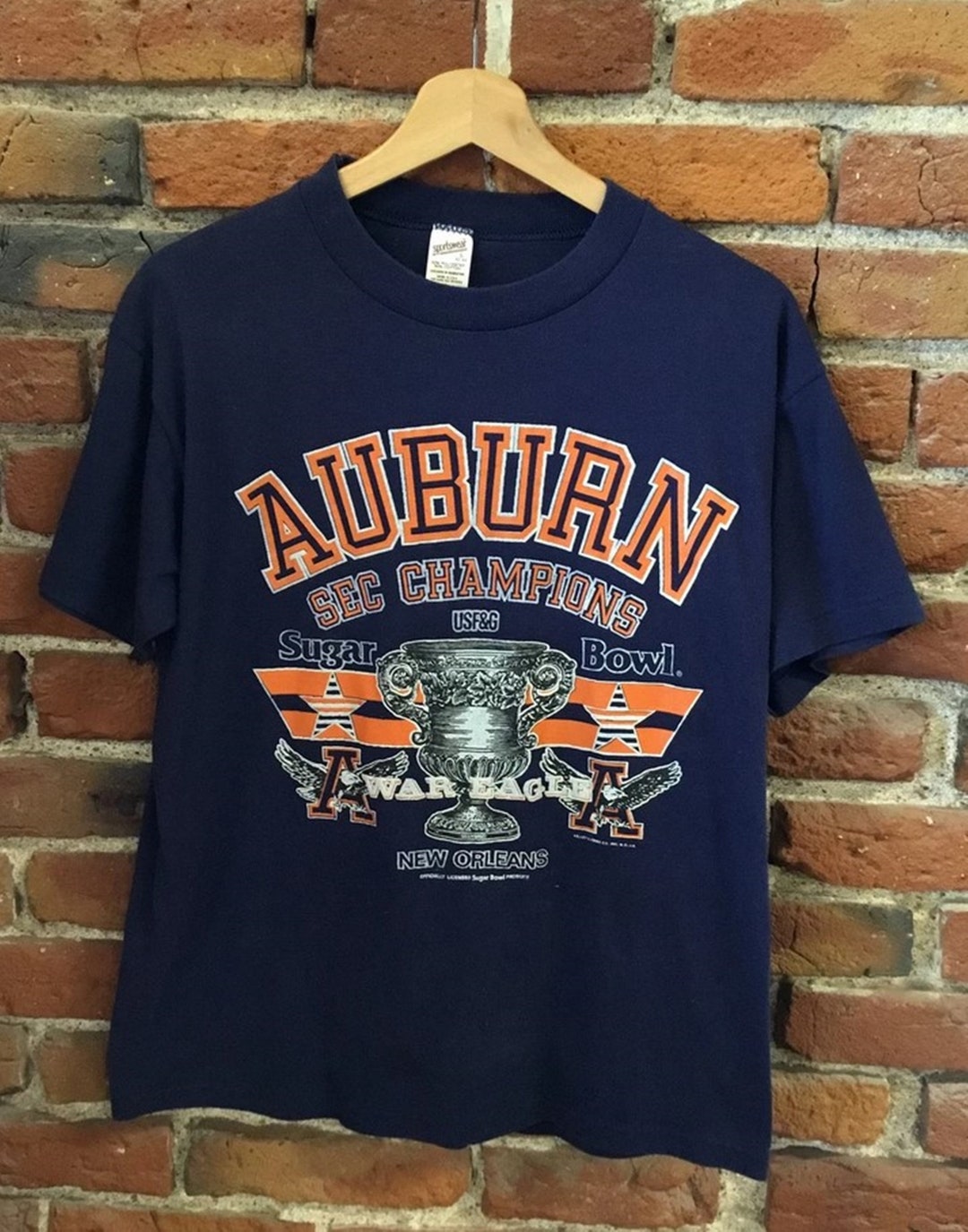 Vintage Style 80s Auburn Sugar Bowl SEC Champions T-Shirt, Auburn Tiger hoodie, Auburn Tiger Sweater, Gift for Her, Gift For Him