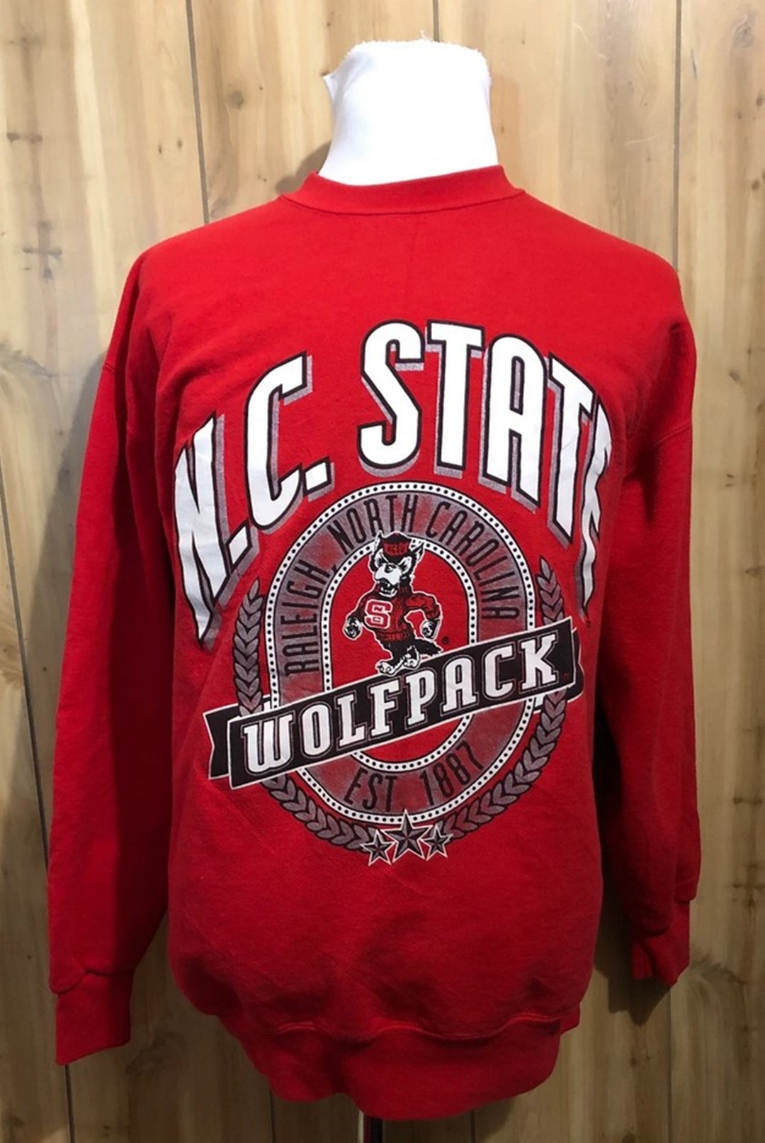 Vintage Style 80s N.C. State Wolfpack Sweatshirt, N.C. State Sweater, Vintage Style 90s Shirt, Gift for Her, Gift For Him, N.C. State Shirt