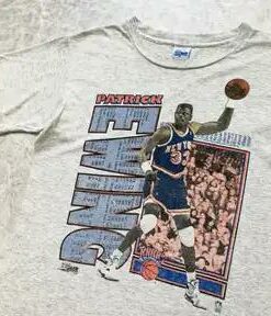 Vintage Style 90s BNA New York Knicks Patrick Ewing 1991 T-Shirt Sweatshirt Pullover Hoodie Reprinted Full Color Full Size Gift for BNA Fans