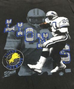 Vintage Style 90s Barry Sanders Detroit Lions T-Shirt Sweatshirt Pullover Hoodie Reprinted Full Color Full Size Gift for NFL Fans