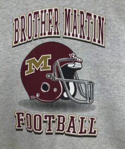 Vintage Style 90s Brother Martin Football Crewneck Sweatshirt Printed Spell Out Big Logo Brother Martin Sweater Pullover, Hoodie, Shirt Gifts for Fans
