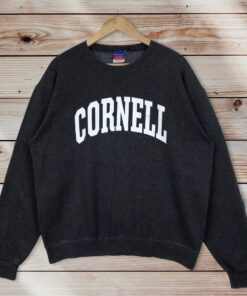 Vintage Style 90’s Champion Cornell University Crew Neck Sweatshirt Printed Spell Out Big Logo Cornell University Sweater Pullover
