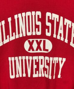 Vintage Style 90’s Champion Illinois State University Crew Neck Sweatshirt Printed Spell Out Logo Illinois State Sweater Pullover