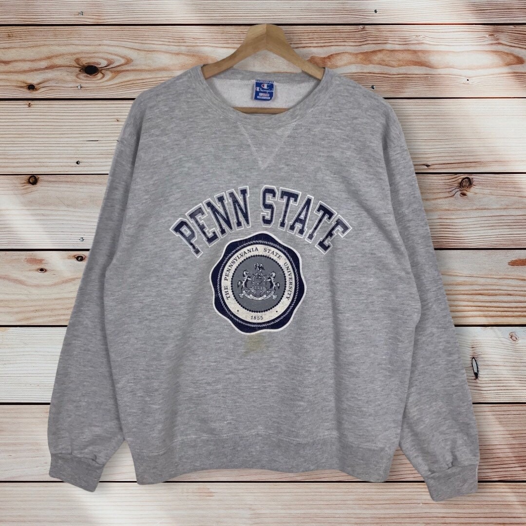 Vintage Style 90s Champion Penn State University Crewneck Sweatshirt Printed Big Logo Penn State University Sweater Pullover, Hoodie, Shirt Gifts for Fans