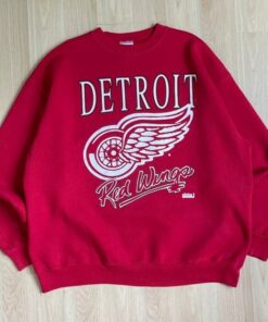 Vintage Style 90s Detroit Red Wings Crewneck Sweatshirt, Detroit Red Wings Shirt, Detroit Red Wings Hoodie, Gift For Fans