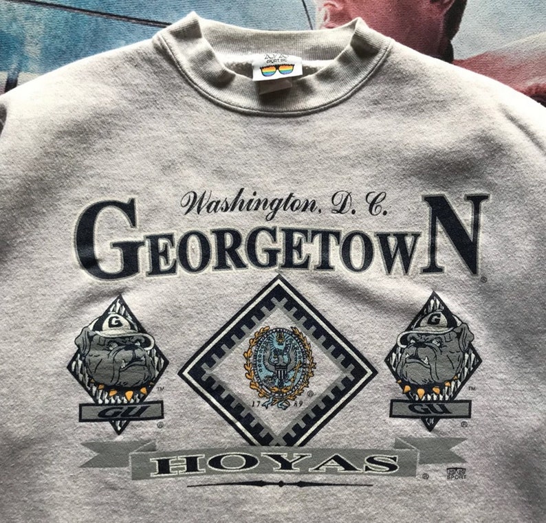 Vintage Style 90s Georgetown Hoyas Georgetown University crewneck sweatshirt, Vintage Style 90s Shirt, Gift For Her, Gift For Her