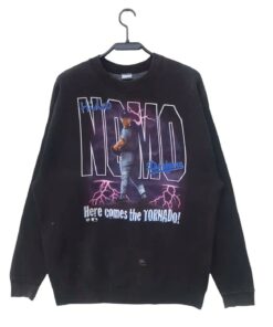 Vintage Style 90s Hideo Nomo T Shirt Hoodie Sweatshirt Full Size Full Color