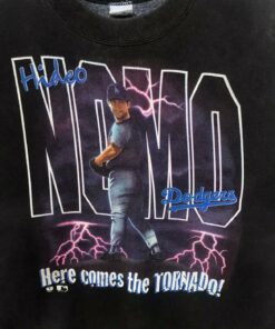 Vintage Style 90s Hideo Nomo T Shirt Hoodie Sweatshirt Full Size Full Color