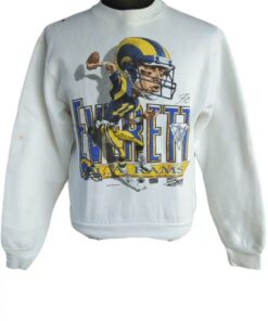 Vintage Style 90's Jim Everett L. A Rams NFL T Shirt Hoodie Sweatshirt Full Size Full Color Gift for NFL Fans