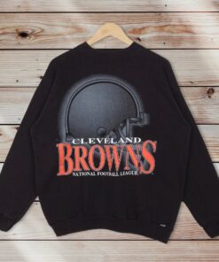 Vintage Style 90’s Logo 7 NFL Cleveland Browns Crewneck Sweatshirt Printed Spell Out Big Logo NFL Cleveland Browns Sweater Pullover