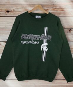 Vintage Style 90’s Logo Athletic Michigan State University Spartans Crewneck Sweatshirt Printed Logo Michigan State Sweater Pullover