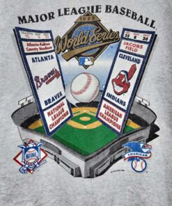 Vintage Style 90's MLB World Series Major League Baseball T Shirt Hoodie Sweatshirt Full Size Full Color