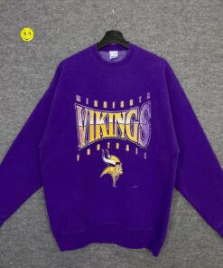 Vintage Style 90s Minnesota Vikings Sweatshirt NFL T Shirt Hoodie Sweatshirt Full Size Full Color Gift for NFL Fans