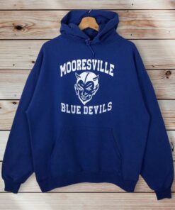 Vintage Style 90’s Mooresville Blue Devils Football Pullover Hoodie Printed Spell Out Logo Mooresville Blue Devils Sweater Pullover