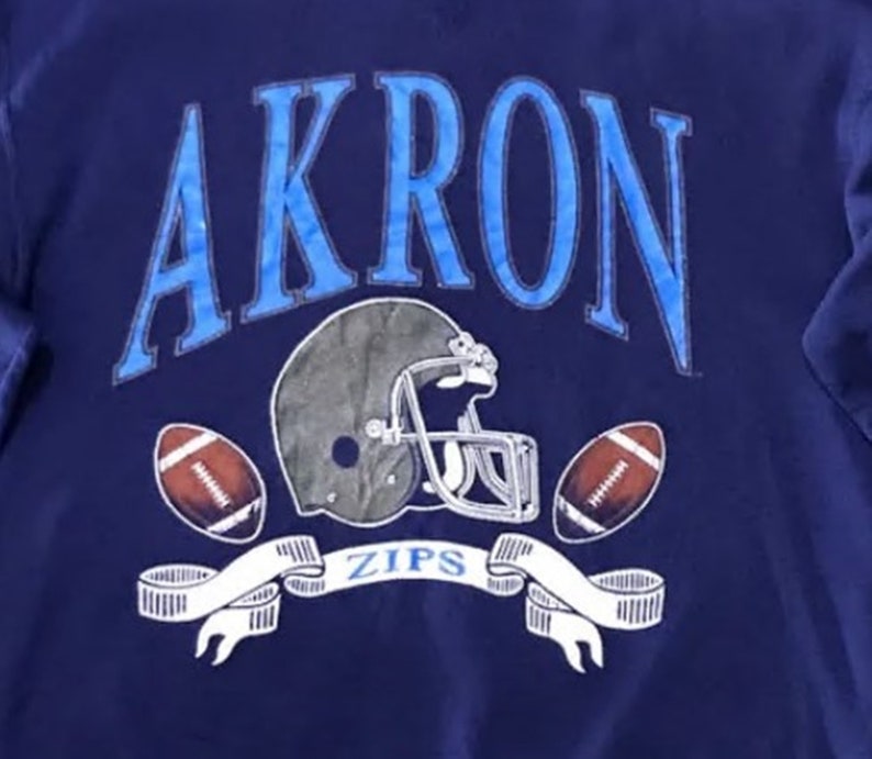 Vintage Style 90s NCAA Akron Zips Sweatshirt, Akron Zips Shirt, University of Akron Shirt, Akron Zips Shirt, Gift For her, Gift For him