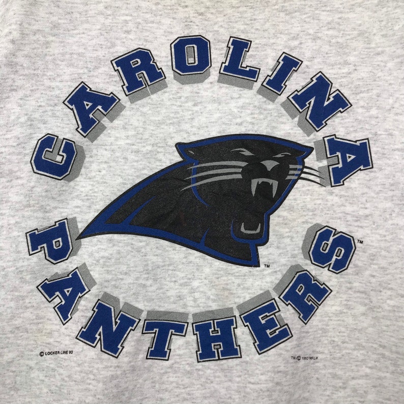Vintage Style 90s NFL Carolina Panthers Crewneck Sweatshirt Printed Spell Out Big Logo NFL Carolina Panthers Sweater Pullover, Hoodie, Shirt Gifts for Fans