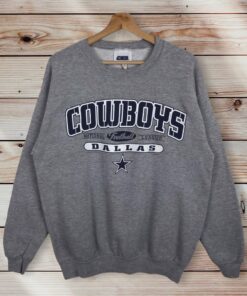 Vintage Style 90s NFL Dallas Cowboys Crewneck Sweatshirt Printed Spell Out Big Logo NFL Dallas Cowboy Sweater Pullover Unisex Clothing, Hoodie, Shirt Gifts for Fans