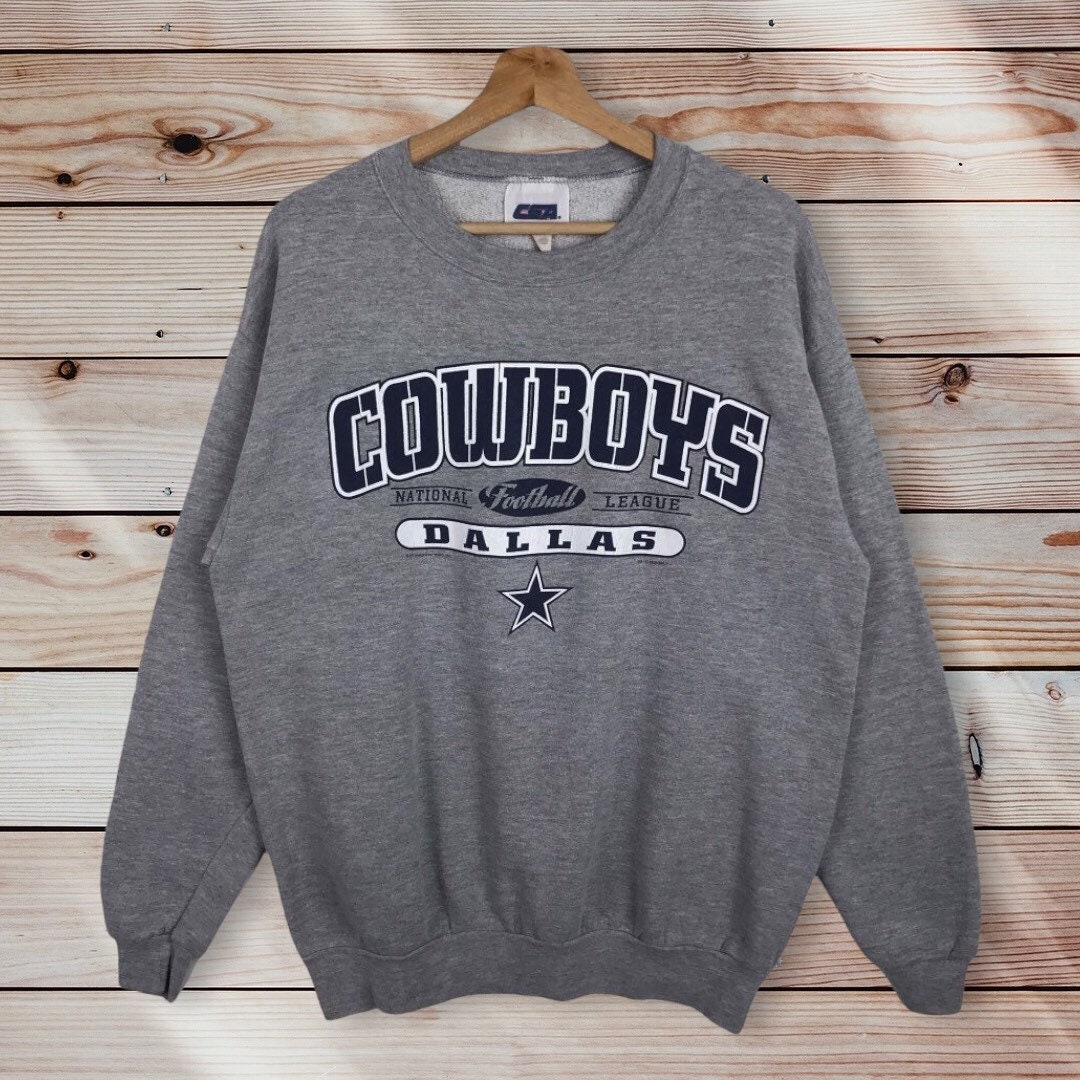 Vintage Style 90s NFL Dallas Cowboys Crewneck Sweatshirt Printed Spell Out Big Logo NFL Dallas Cowboy Sweater Pullover Unisex Clothing, Hoodie, Shirt Gifts for Fans