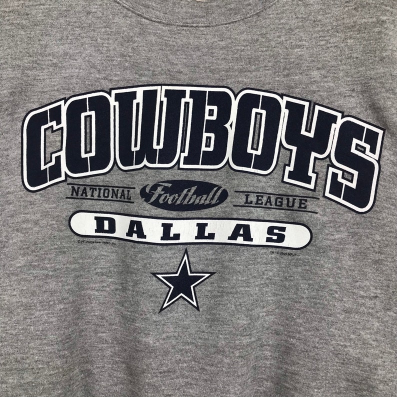 Vintage Style 90s NFL Dallas Cowboys Crewneck Sweatshirt Printed Spell Out Big Logo NFL Dallas Cowboy Sweater Pullover Unisex Clothing, Hoodie, Shirt Gifts for Fans
