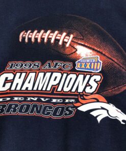 Vintage Style 90’s NFL Denver Broncos Crewneck Sweatshirt Printed Spell Out Big Logo Afc Champions NFL Denver Broncos Sweater Pullover, Hoodie, Shirt Gifts for Fans