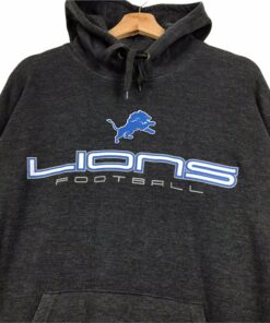 Vintage Style 90’s NFL Detroit Lions Football Pullover Hoodie Printed Big Logo Detroit Lions Football Sweater Pullover, Hoodie, Shirt Gifts for Fans