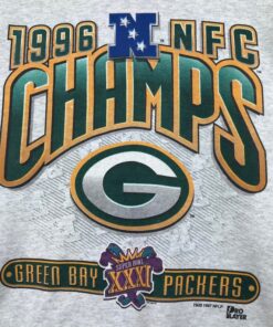Vintage Style 90’s NFL Green Bay Packers Crewneck Sweatshirt Printed Spell Out Big Logo NFL Green Bay Packers Sweater Pullover