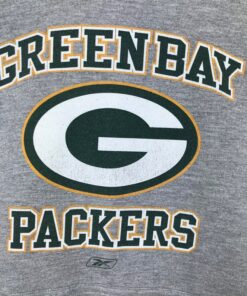 Vintage Style 90’s NFL Green Bay Packers Pullover Hoodie Printed Spell Out Big Logo NFL Green Bay Packers Sweater Pullover