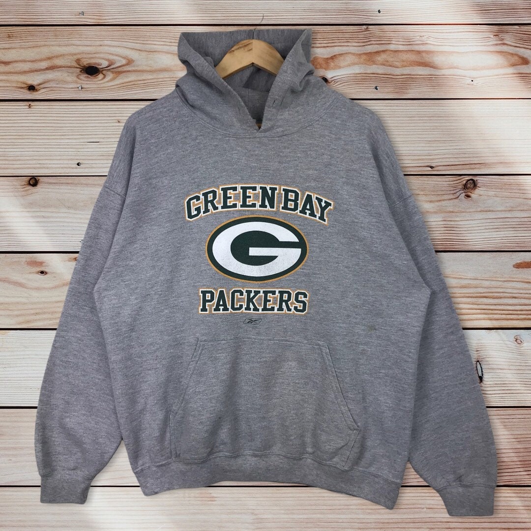 Vintage Style 90’s NFL Green Bay Packers Pullover Hoodie Printed Spell Out Big Logo NFL Green Bay Packers Sweater Pullover, Shirt Gifts for Fans