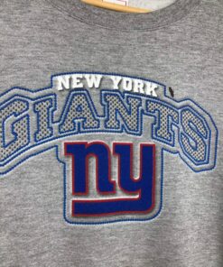 Vintage Style 90’s NFL New York Giants Crewneck Sweatshirt Printed Spell Out Big Logo NFL New York Giants Sweater Pullover
