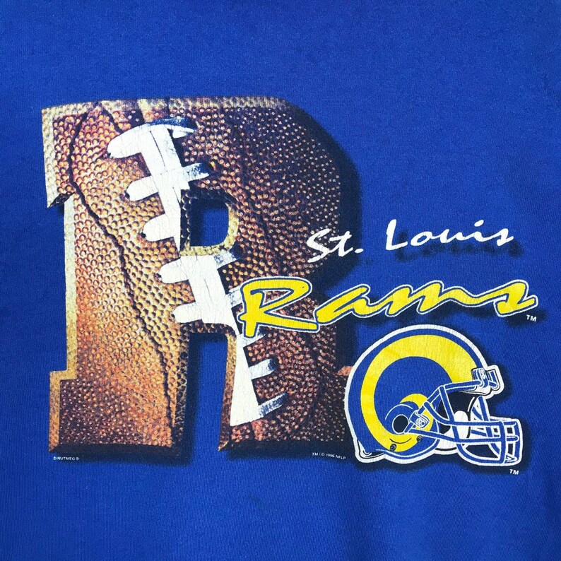 Vintage Style 90’s NFL St. Louis Rams Crewneck Sweatshirt Printed Spell Out Big Logo NFL Los Angeles Rams Sweater Pullover, Hoodie, Shirt Gifts for Fans