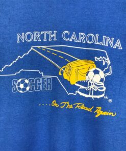Vintage Style 90’s North Carolina Football Crewneck Sweatshirt Printed Big Logo North Carolina Sweater Pullover