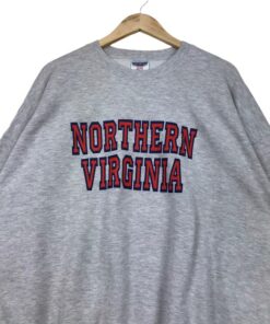 Vintage Style 90’s Northern Virginia Crewneck Sweatshirt Printed Spell Out Logo Northern Virginia College Sweater Pullover Hoodie, Shirt Gifts for Fans