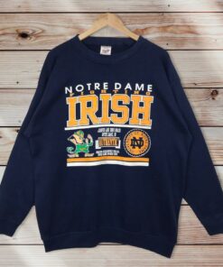 Vintage Style 90’s Notre Dame University Crewneck Sweatshirt Printed Spell Out Logo Notre Dame Fighting Irish Sweater Pullover
