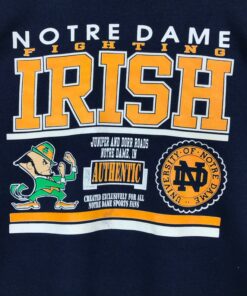 Vintage Style 90’s Notre Dame University Crewneck Sweatshirt Printed Spell Out Logo Notre Dame Fighting Irish Sweater Pullover