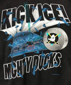 Vintage Style 90’s Nutmeg NHL Mighty Ducks Crewneck Sweatshirt Printed Big Logo NHL Anaheim Ducks California Sweater Pullover