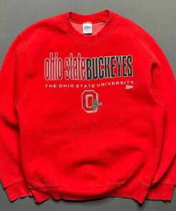 Vintage Style 90's Ohio State University Crewneck T-Shirt Sweatshirt Pullover Hoodie Reprinted Full Color Full Size