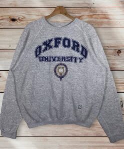 Vintage Style 90’s Oxford University Crewneck Sweatshirt Printed Spell Out Big Logo Oxford University Sweater Pullover, Hoodie, Shirt Gifts for Fans