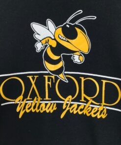 Vintage Style 90’s Oxford Yellow Jacket Crewneck Sweatshirt Printed Spell Out Big Logo Oxford University Sweater Pullover, Hoodie, Shirt Gifts for Fans